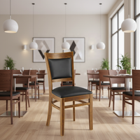 Chaise de salle à manger en bois au design moderne et écologique pour la maison, le bar, le restaurant, le salon