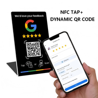 Expositor de Mesa de PVC con Código QR Dinámico NFC y Chip Ntag213/215/216 para Mejorar el Ranking de Google, Instagram, Facebook y TikTok