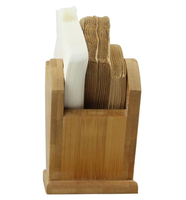 Support en bois noir pour filtres à café et distributeur de serviettes avec porte-mouchoirs pour accessoires de cuisine et de cérémonie du thé
