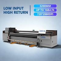 Impresora UV de Inyección de Tinta Semiautomática Híbrida LANQI de 3.2M, de Rollo a Plano, con Cabezales de Impresión Ricoh/Konica para Impresión Digital y de Huevos, Nueva