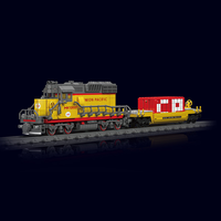Moule King 12027S 1257PCS Train Serie RC SD40-2 Train à Combustion Interne Briques Modèle Technique Jouets Éducatifs Festival Cadeau