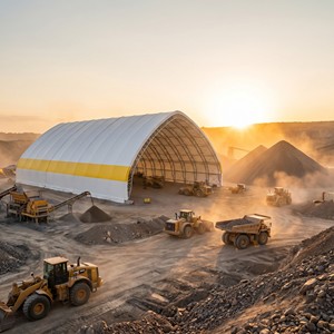 Promotion : Tente de stockage de 1000 m² en tissu pour entrepôt, structure de protection certifiée, galvanisée, résistante au froid, sans PVC, en acier galvanisé - Product Image 2
