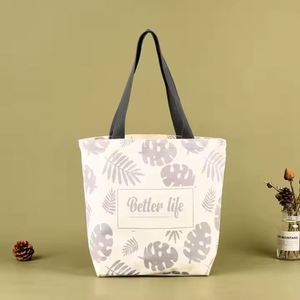 Bolsas de Tela de Algodón Blancas Lisas Reutilizables con Logotipos Impresos Personalizados al por Mayor - Product Image 1