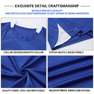 Conception personnalisée rouge blanc élégant uniformes d'équipe de football qualité à manches courtes uniformes de football de l'usine OEM kits de football - Product Image 5