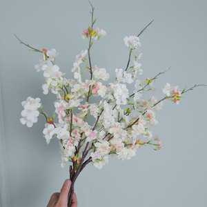 Branches de fleurs de cerisier artificielles Ruilisi, longues, à fourches, en plastique et soie, pour la décoration de mariage et de la maison - Product Image 3