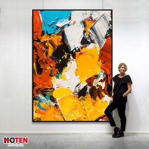 Arte Mural Abstracto Moderno Pintado a Mano e Impreso, Lienzo Decorativo para Sala <span class=keywords><strong>de</strong></span> Estar, Sin Marco para Fácil Montaje - Product Image 3