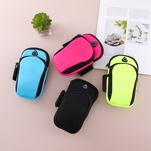 Monedero Bandolera de Moda con 2 Cremalleras Nueva Tendencia Bolsa Impermeable de Neopreno para Teléfono Móvil Brazalete <span class=keywords><strong>Pequeño</strong></span> para Correr y Ciclismo - Product Image 2