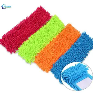 Absorvente seco Chenille esfregões mais limpo chão microfibra magia limpeza esfregão cabeças substituição microfibra torção poeira esfregão cabeça