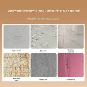 Lámina de Chapa de Piedra Flexible Fluorescente Moderna Dorada - Instalación Rápida, Impermeable, para Uso Doméstico, Hoteles y <span class=keywords><strong>Apartamentos</strong></span> - Product Image 6