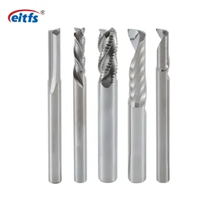 Broca de corte de carburo EITFS Fresa End Mills Máquina herramienta CNC Fresado de compresión recta áspero Molino de extremo de una sola flauta