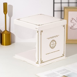 Caja de Embalaje para Pasteles Translúcida con Logotipo Personalizado, Azul, Rosa, Blanco, Caja para Pasteles de 6, 8 y 10 Pulgadas - Product Image 5