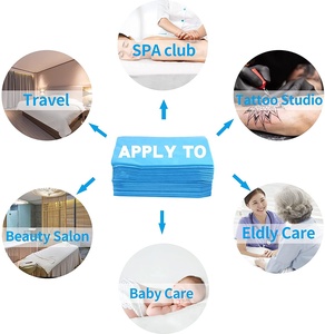 Draps de <span class=keywords><strong>lit</strong></span> jetables non tissés en PP imperméables et résistants à l'huile de qualité supérieure pour hôpitaux et spas - Product Image 5