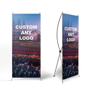 Stand de Exhibición Portátil y Resistente de PVC de 180x80cm para Ferias Comerciales, con Banner Impreso Personalizado - Product Image 1
