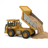 AiJH 1:64 Mini camion benne RC en alliage, télécommandé, jouet de bureau, engin de chantier, chariot élévateur, jouets camions benne RC