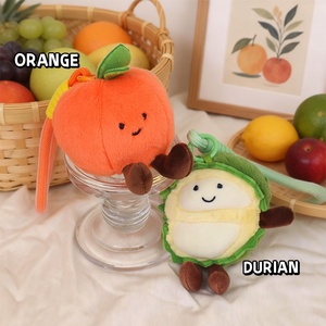 Groothandel op maat gemaakte Kawaii creatieve fruit pluche sleutelhangers superzacht speelgoed hanger PP katoen gevuld gewassen geborduurd mesh - Product Image 3