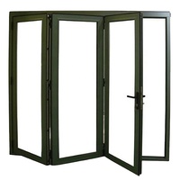 Gaoming aluminium coin bi porte vitrée pliante extérieur personnalisé style français normes villa portes pliantes
