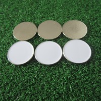 Marqueur de balle de golf personnalisé avec logo, impression couleur intégrale, dôme de 24,7 mm de diamètre