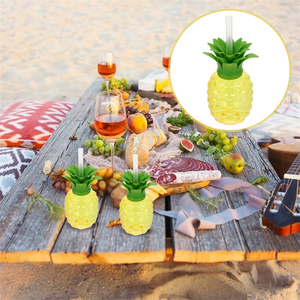 Top svendita LED luce di ananas <span class=keywords><strong>Luau</strong></span> Yard Party Cup Glow in the Dark Lowing ananas Cup per <span class=keywords><strong>Luau</strong></span> estate occhiali da festa hawaiani - Product Image 5