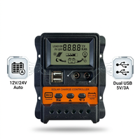Contrôleur de charge solaire manuel à écran LCD PWM 30A 12V 24V Dayuhao certifié CE 390W Max PV