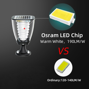 Warm White LED <strong>Solar</strong> Gate <strong>Post</strong> Pillar <strong>Light</strong> IP65 Rated Garden <strong>Lights</strong> - Product Image 3