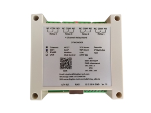 Interruptor Inteligente WiFi DT-R004 Compatible con ESP32, Placa de Relé Ethernet, Domoticz, Home Assistant, OpenHAB, MQTT, TCP, UDP, Temporizador de 4 Canales, IP - Product Image 5