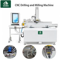 Machine de perçage et de fraisage de profilés en aluminium et UPVC OUWO CNC 1200 mm pour la fabrication de fenêtres et de portes, destinée aux usines de murs-rideaux