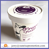 Bol à crème glacée SP3025, gobelet à crème glacée, gobelet en papier jetable non plastique, bol en papier, logo circulaire, boîte d'emballage à emporter