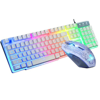 Souris et clavier de jeu mécanique filaire, pour joueur, Combo, Mobile, rétro-éclairage arc-en-ciel, USB