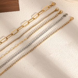 Joyería de Diamantes de Estilo Clásico, Pulsera de Cadena de Diamantes Elegante y Minimalista, Conjunto de Tenis para Mujer con Piedras de Circonia Cúbica - Product Image 4