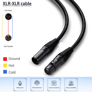Câble audio XLR Hi-Fi personnalisé OEM, 3 broches mâle/femelle, équilibré, double canon, pour microphone <span class=keywords><strong>de</strong></span> scène, mélangeur, haut-parleur, rallonge - Product Image 5