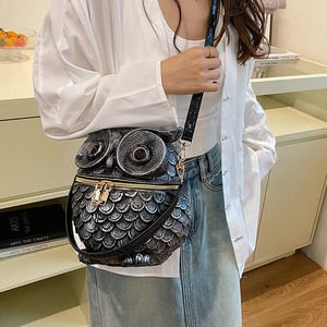 กระเป๋าถือหนังวีแกนสำหรับผู้หญิงกระเป๋าสะพายไหล่กระเป๋าคลัทช์หนัง PU สะพายข้างกระเป๋านกฮูกสำหรับผู้หญิงดีไซน์ใหม่2024 - Product Image 6