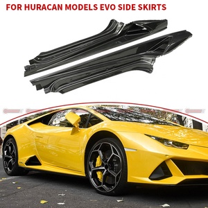 ชุดแต่งสเกิร์ตข้างคาร์บอนไฟเบอร์แบบแห้ง EVO Style สำหรับ Lamborghini Huracan LP580 LP610 คาร์บอนแท้แบบ Preg พร้อมส่วนต่อขยายสเกิร์ตข้าง - Product Image 4