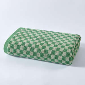 Toalla de Baño de Algodón Jacquard a Cuadros Premium, Gruesa, Suave y de Secado Rápido, Absorbente, para Adultos, Uso en Hoteles y en el Hogar - Product Image 4