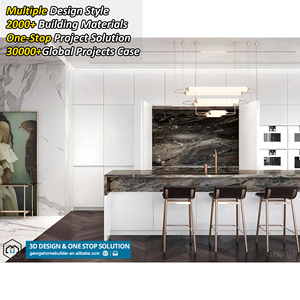 Meubles de cuisine en bois massif haut de gamme Armoire de cuisine modulaire de luxe sur mesure de style moderne à bon <span class=keywords><strong>prix</strong></span> - Product Image 1