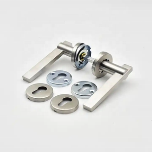 OEM ODM Poignée de <span class=keywords><strong>porte</strong></span> intérieure solide en acier inoxydable satiné moderne pour appartements - Product Image 4