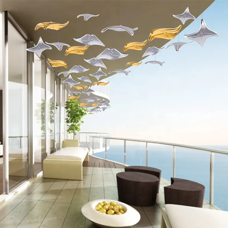 Étoile de mer en cristal simulé acrylique à la maison pour la célébration de mariage Décoration aérienne de plafond d'hôtel Ornements de Noël