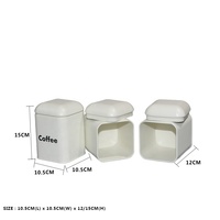 Boîte à pain pour comptoir de cuisine, conteneur de rangement pour pain en métal avec boîtes à café, thé et sucre, ensemble vintage de boîte à pain et de boîtes