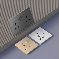 Enchufes de Pared USB Ultrafinos de 13A Personalizables al por Mayor en China, Precio Bajo, 220V, Interruptor de Pared de PC Duradero para Hoteles, Hogar y Oficina, Reino Unido y UE