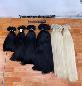 Extensions de cheveux humains 100% naturels de haute qualité, double trame, lisses, multicolores, cheveux vierges du Vietnam, pour femmes - Product Image 2