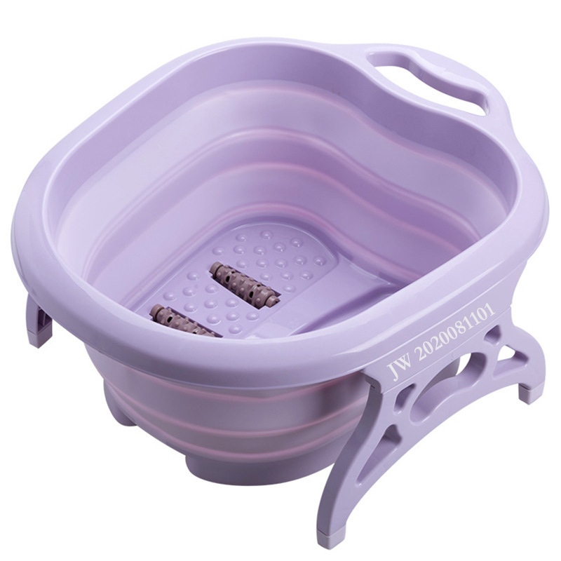 Portable Collapsible Foot Spa Soaking Bath Tub with Foot Massage Rollers Pedicure Massage Bucket for Tired Feet Stress ReliefUse