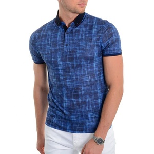 Chemises polo pour hommes à manches courtes, légères, personnalisées avec impression par sublimation, logo sur mesure, OEM, marque privée, vêtements de fitness pour hommes - Product Image 6