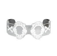 Lunettes LED colorées de Noël, lunettes de science-fiction, lunettes lumineuses de crâne pour Halloween, fête