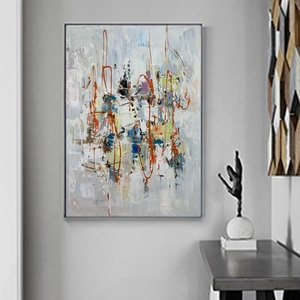 كبيرة الجملة كبير حجم هاندبينتيد أكريليك حديث جدار الفن قماش مجردة الديكور خط النفط اللوحة رسمت باليد - Product Image 2