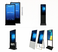 Support de sol intérieur 2k 4k Full HD 32 43 55 65 pouces Totem de signalisation numérique verticale à écran tactile système PC Android pour magasin et bureau