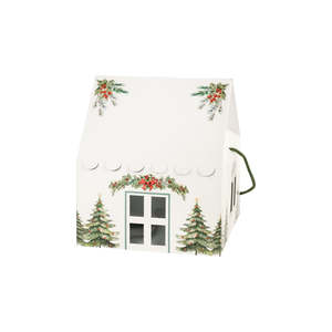 Scatola di pino verde con stringhe 20 cm x 20 cm x 18 cm - Product Image 1