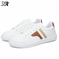 Chaussures de marche à bout rond pour femmes, chaussures de sport blanches décontractées de styliste, vente en gros