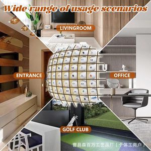 Estante de Almacenamiento de Pelotas de Golf de Madera, Esférico, para Montar en la Pared, 8 Niveles, Multifuncional, Soporte de Exhibición - Product Image 3