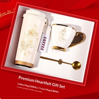 Set Hadiah Bisnis Mewah Lily of the Valley Cup Set Combo Kotak Hadiah Perusahaan Kustom untuk Klien & Karyawan Acara Tahunan-Mewah
