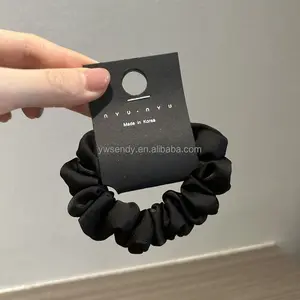 Alla moda tinta unita piccoli capelli elastici di raso elastici per capelli coda di cavallo cravatte per donne ragazze accessori per capelli