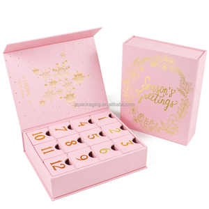 Rỗng Advent Lịch 12 Ngăn Kéo Màu Hồng Tùy Chỉnh In Ấn Giấy Hộp Quà Tặng Sang Trọng Bao Bì Đồ Trang Sức Advent Lịch Hộp - Product Image 3